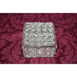 Storage & Organization | Clear Prism Rhinestone Jewelry Box With Mirror ...